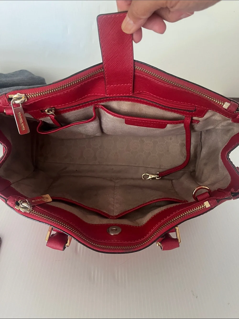 Michael Kors Saffiano Leather Satchel Bag
